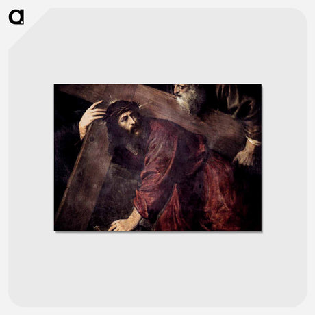 アートポストカード-Christ Carrying the Cross - ティツィアーノ ヴェチェッリオ Postcard.