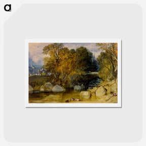 アートポストカード-Ivy Bridge, Devonshire - ウィリアム ターナー Postcard.