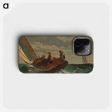 Breezing Up, A Fair Wind - Winslow Homer Phone Case.