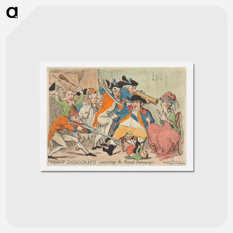 アートポストカード-French Democrats Surprizing the Royal-Runaways
 - イェール大学アートギャラリー Postcard.