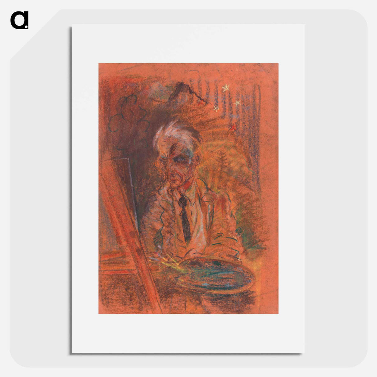 Self-portrait with palette - アーノルド ピーター ワイズ クビンチャン Poster.