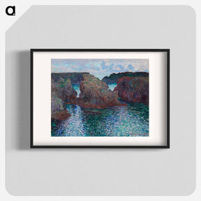 アートポスター-Rocks at Port-Goulphar, Belle-Île - クロード モネ Poster.