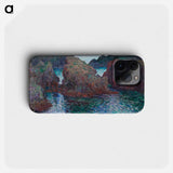 Rocks at Port-Goulphar, Belle-Île - Claude Monet Phone Case.