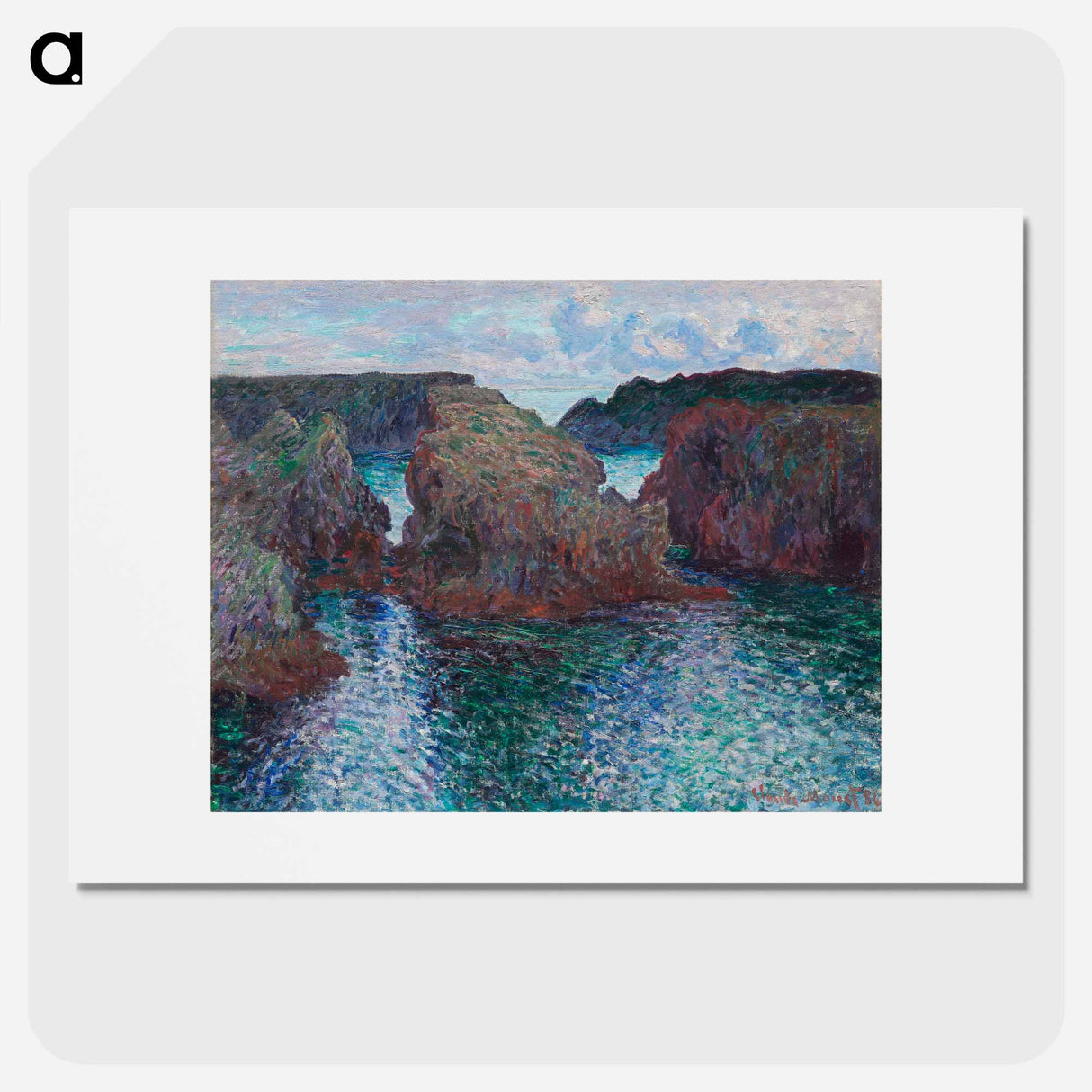 Rocks at Port-Goulphar, Belle-Île - Claude Monet Poster.