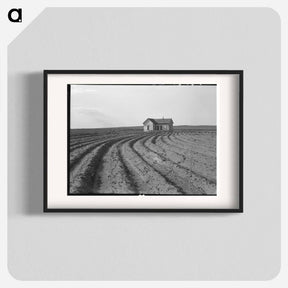 アートポスター-Power farming displaces tenants from the land in the western dry cotton area. Childress County, Texas Panhandle - ドロテア ラング Poster.