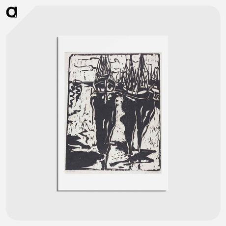 アートポストカード-Port Scene - エルンスト ルートヴィヒ キルヒナー Postcard.