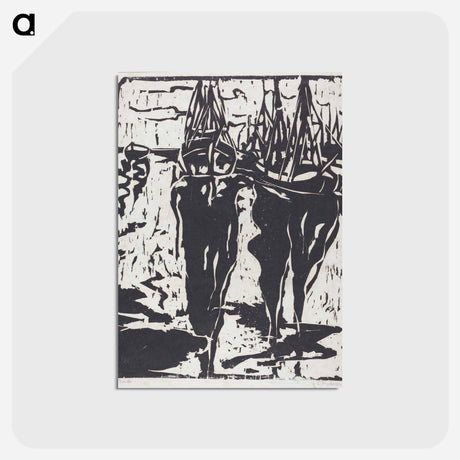 アートポストカード-Port Scene - エルンスト ルートヴィヒ キルヒナー Postcard.