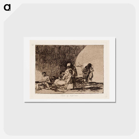 アートポストカード-Sairaat ja terveet (sanos y enfermos) - フランシスコ デ ゴヤ Postcard.