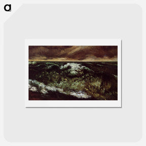 アートポストカード-The Angry Sea - ギュスターヴ クールベ Postcard.