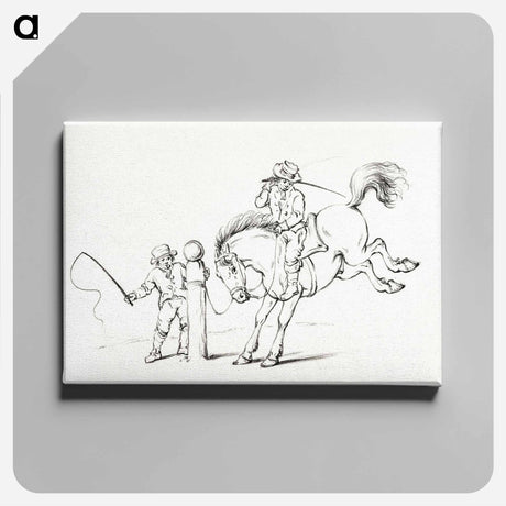 アートパネル-Taming a horse - ジャン ベルナール Canvas.