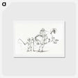 アートポストカード-Taming a horse - ジャン ベルナール Postcard.