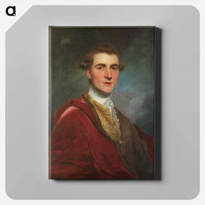 アートパネル-Portrait of Charles Hamilton, 8th Early of Haddington - ジョシュア レノルズ Canvas.