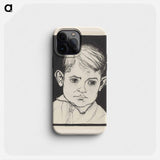Portrait of an elderly man - Julie de Graag Phone Case.