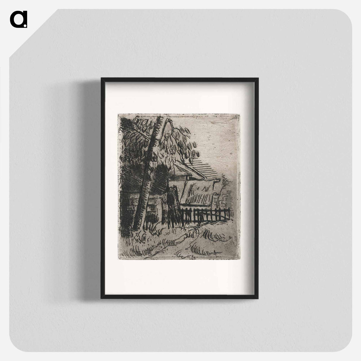 アートポスター-Landscape at Auvers - ポール セザンヌ Poster.