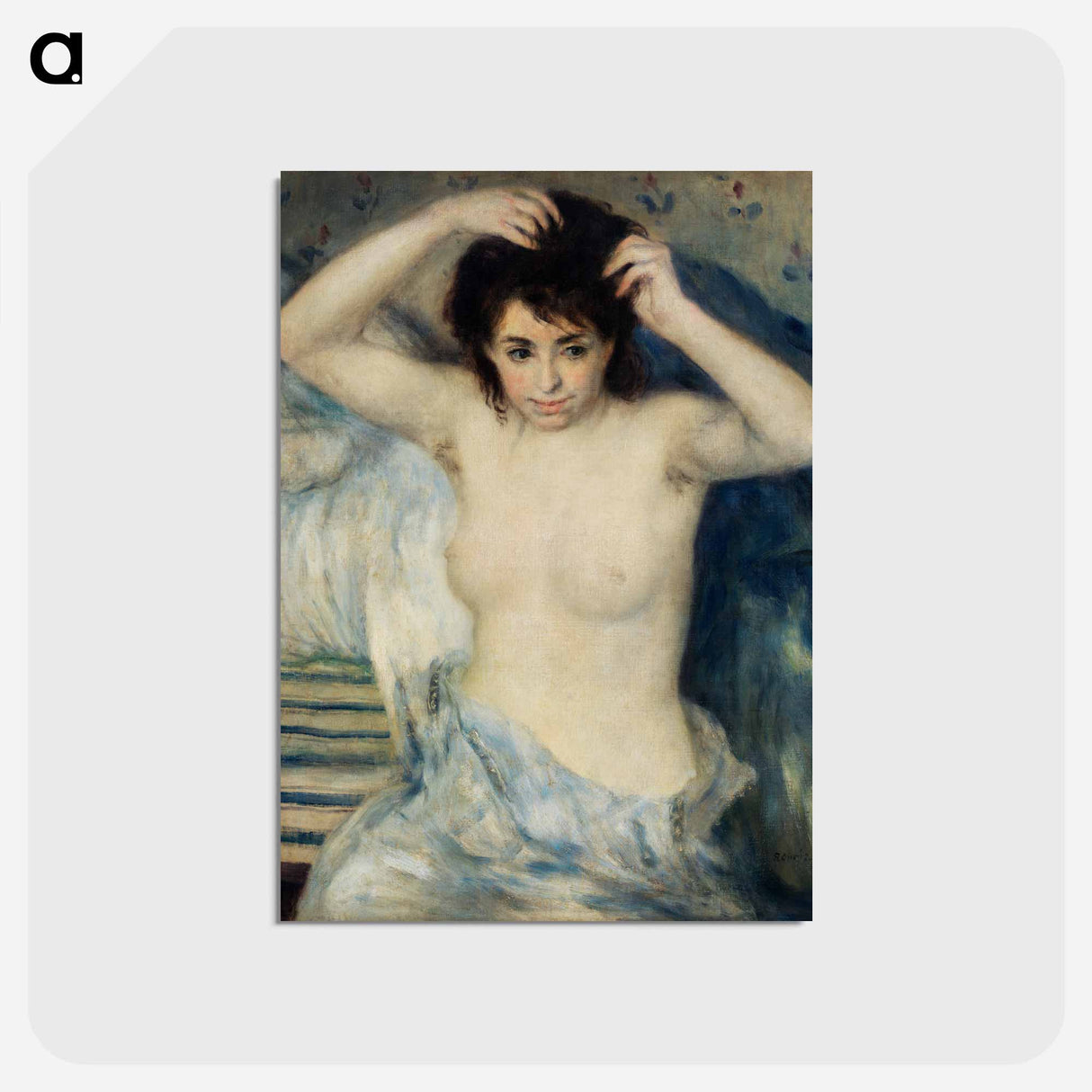 アートポストカード-Before the Bath - ピエール オーギュスト ルノワール Postcard.