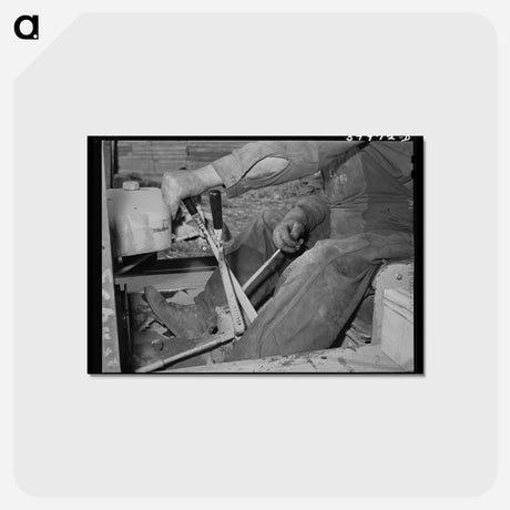 アートポストカード-Tractor Hands
 - ラッセル リー Postcard.