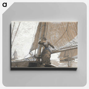 アートパネル-Yachting Girl - ウィンスロー ホーマー Canvas.