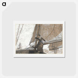 アートポストカード-Yachting Girl - ウィンスロー ホーマー Postcard.