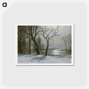 アートポストカード-Winter in Yosemite - アルバート ビアスタット Postcard.