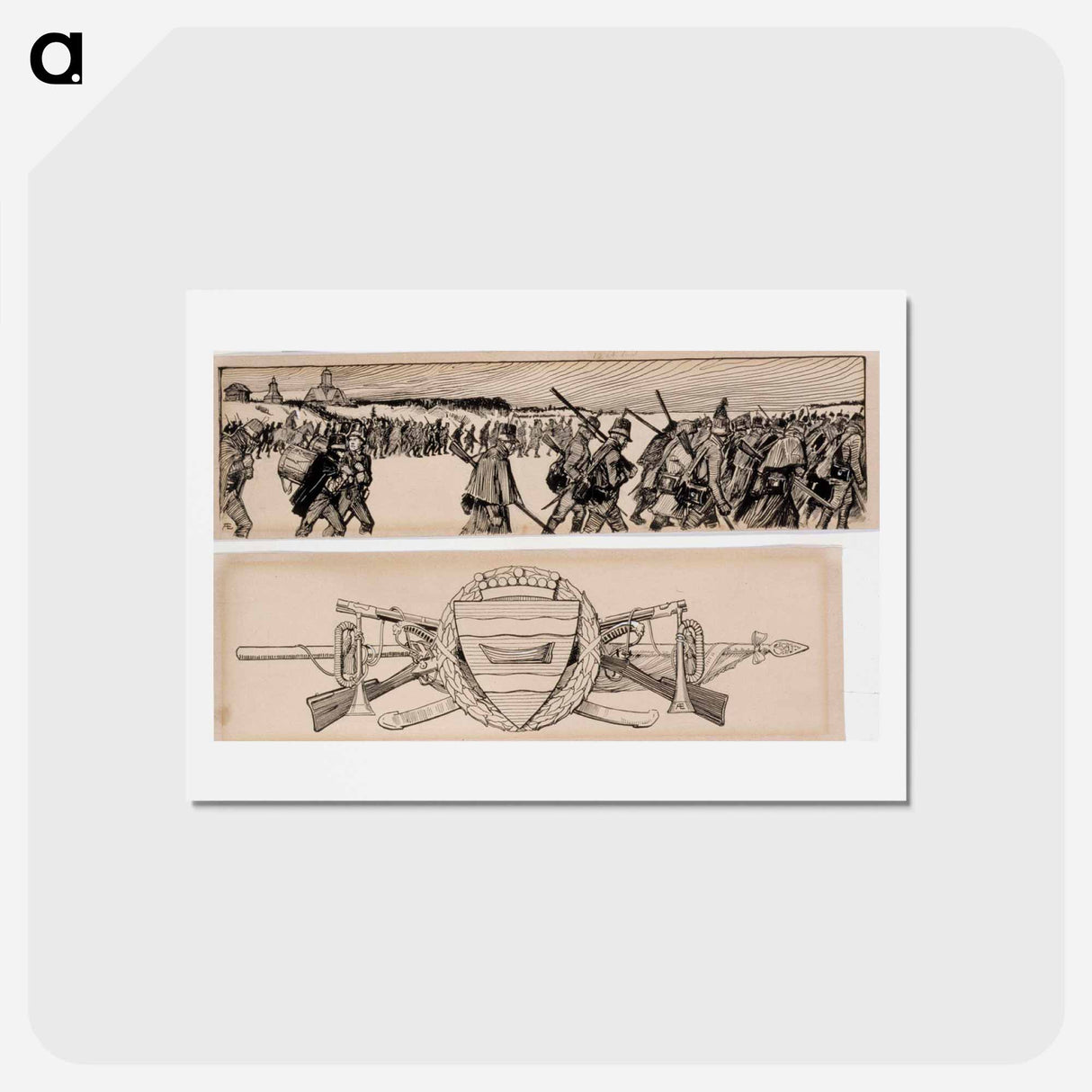 アートポストカード-Adlercreutz-runon sivuvinjetti - アルバート エーデルフェルト Postcard.