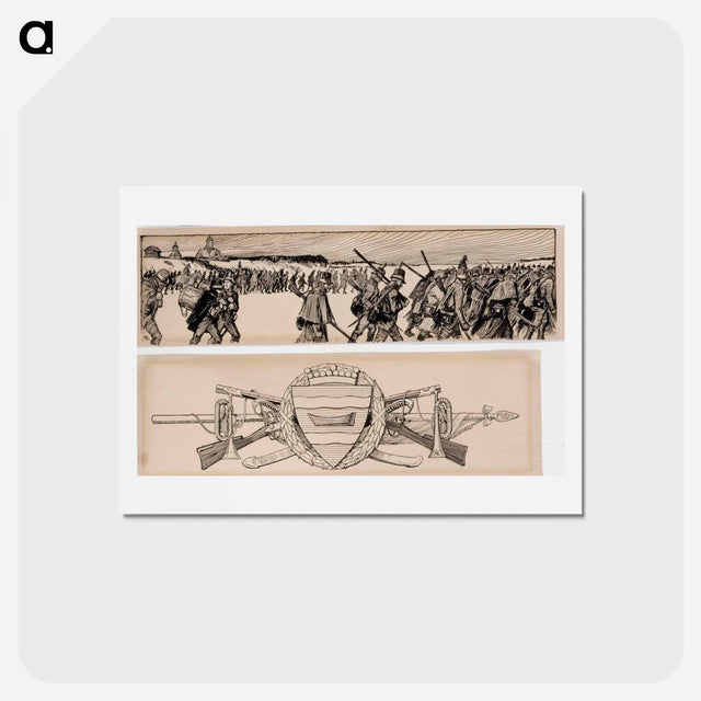 アートポストカード-Adlercreutz-runon sivuvinjetti - アルバート エーデルフェルト Postcard.