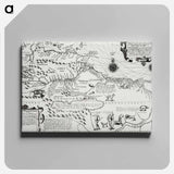 America map from Grand voyages - アンティーク地図 Canvas.