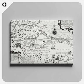 アートパネル-America map from Grand voyages - アンティーク地図 Canvas.