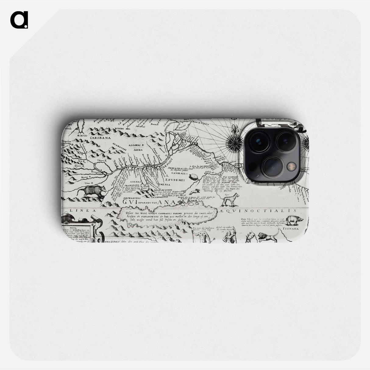 America map from Grand voyages - アンティーク地図 Phone Case.