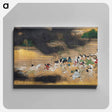 アートパネル-Japanese People Fleeing a Fire
 - クリーブランド美術館 Canvas.