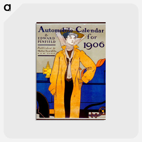 アートポストカード-Automobile calendar - エドワード ペンフィールド Postcard.