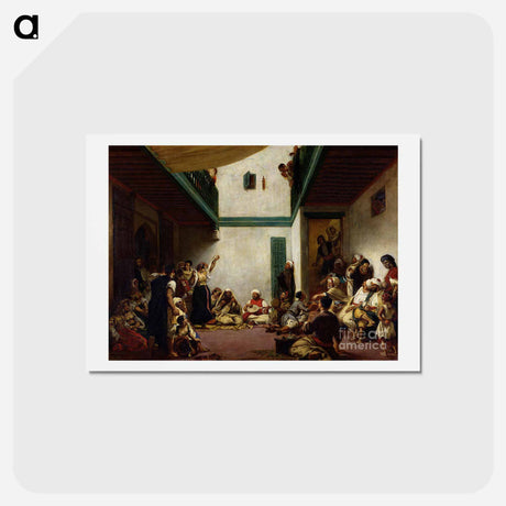 アートポストカード-A Jewish wedding in Morocco - ウジェーヌ ドラクロワ Postcard.