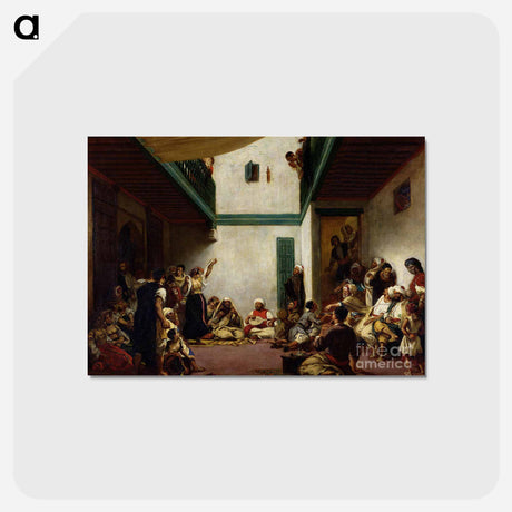 アートポストカード-A Jewish wedding in Morocco - ウジェーヌ ドラクロワ Postcard.