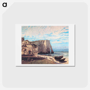 アートポストカード-The Cliffs at Etretat after the storm - ギュスターヴ クールベ Postcard.