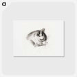 アートポストカード-Sketch of a cat - ジャン ベルナール Postcard.