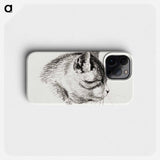 Sketch of a cat - Jean Bernard Phone Case.