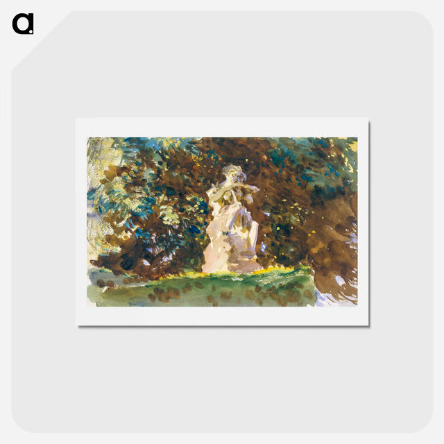 アートポストカード-Boboli Garden, Florence - ジョン シンガー サージェント Postcard.