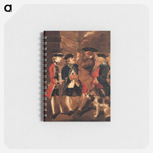 Portrait of Charles Turner, Sir William Lowther, Joseph Leeson and Monsieur Huet - ジョシュア レノルズ Memo.