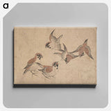 アートパネル-Album of Sketches by Katsushika Hokusai and His Disciples - 葛飾 北斎 Canvas.