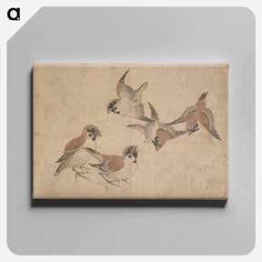 アートパネル-Album of Sketches by Katsushika Hokusai and His Disciples - 葛飾 北斎 Canvas.
