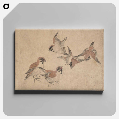 アートパネル-Album of Sketches by Katsushika Hokusai and His Disciples - 葛飾 北斎 Canvas.
