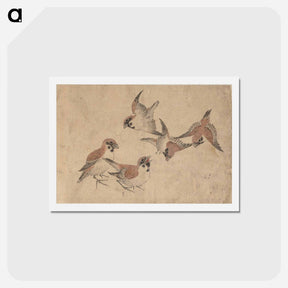 アートポストカード-Album of Sketches by Katsushika Hokusai and His Disciples - 葛飾 北斎 Postcard.