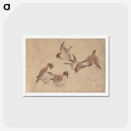 アートポストカード-Album of Sketches by Katsushika Hokusai and His Disciples - 葛飾 北斎 Postcard.