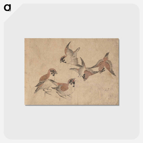アートポストカード-Album of Sketches by Katsushika Hokusai and His Disciples - 葛飾 北斎 Postcard.