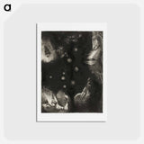 アートポストカード-Different Peoples Inhabit the Countries of the Ocean, plate 23 of 24 - オディロン ルドン Postcard.