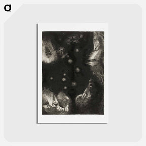 アートポストカード-Different Peoples Inhabit the Countries of the Ocean, plate 23 of 24 - オディロン ルドン Postcard.