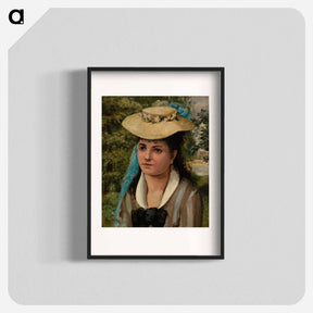 アートポスター-Lise in a Straw Hat - ピエール オーギュスト ルノワール Poster.