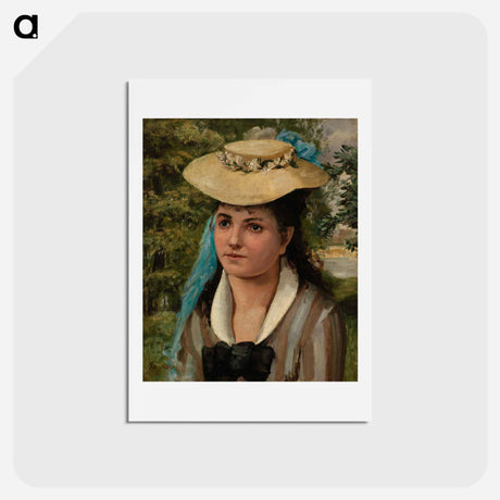アートポストカード-Lise in a Straw Hat - ピエール オーギュスト ルノワール Postcard.