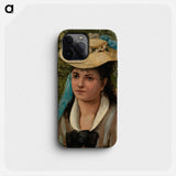 Lise in a Straw Hat - Pierre Auguste Renoir Phone Case.