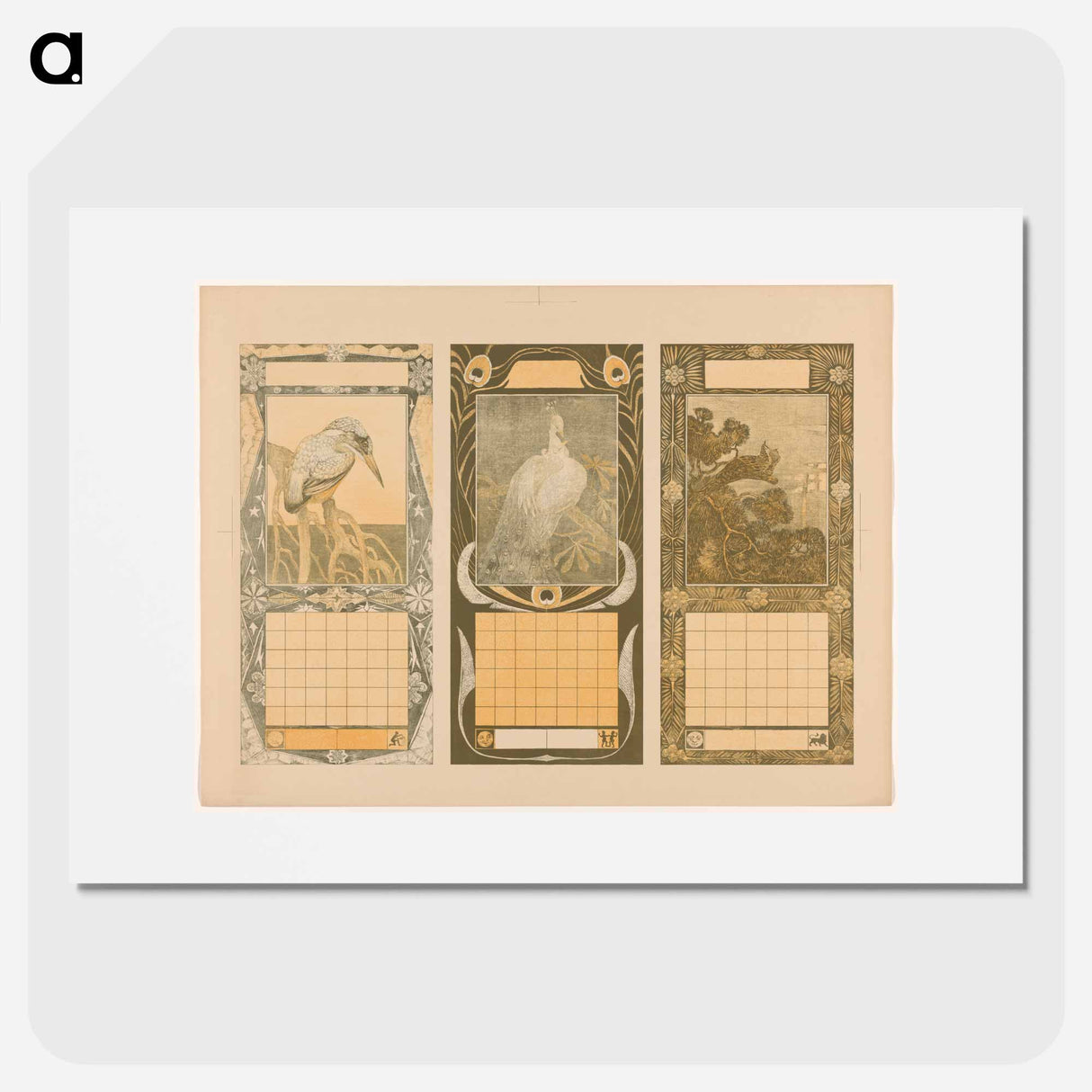 Kalenders voor januari, mei en juli 1904 by Theo van Hoytema - テオ ヴァン ホイテマ Poster.