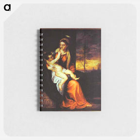 アートメモ帳-Madonna and Child in an Evening Landscape - ティツィアーノ ヴェチェッリオ Memo.